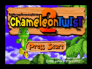 Chameleon Twist 2 (Europe) Title Screen